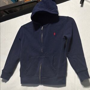 Navy Blue Kids Hoodie by Polo Ralph Lauren Size 7 Boys